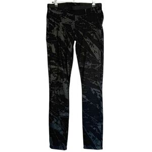 NEW Helmut Lang Terra Print Denim Black Multi Stretch Skinny Legging Pant